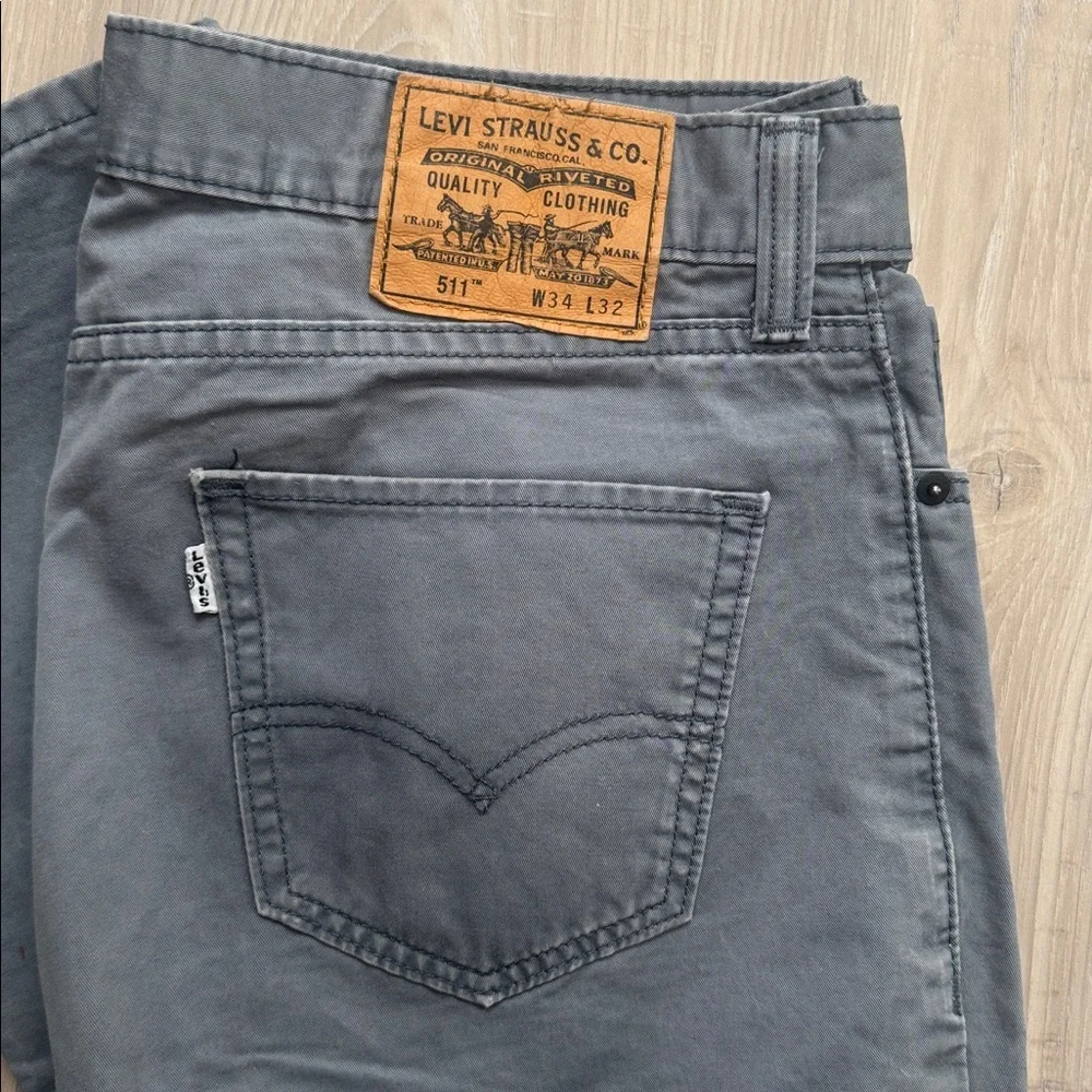 Levi Strauss 511 White Tab Skinny Chino Pants.  Sz 34X32 - Picture 9 of 10